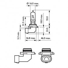 Bec Far Hb3 12V P20d 65W (Blister) X-Treme Vision Pro150 Philips 95305 9005XVPB1