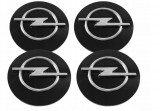 Embleme Opel negre 59 mm Set de 4 bucăți