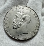 5 lei 1883 - romb la coroana. Detalii de exceptie