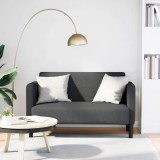 VidaXL Canapea lovesea gri &icirc;nchis 109 cm țesătură velur