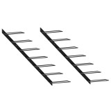 Cumpara ieftin Suporturi sticle de vin de perete 14 sticle 2 buc. negru metal