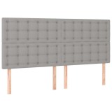 Cumpara ieftin Tablie de pat gri deschis 180x5x118/128 cm, material textil