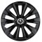 Set 4 Capace Roti Autohelix MSA&reg;, potrivite jantelor de R14, pentru Peugeot, model delta negru