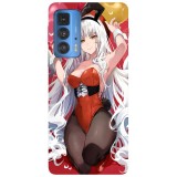 Husa compatibila cu Motorola Edge 20 Lite model Bunny Outfit, Silicon, TPU, Viceversa, Transparent, Carcasa