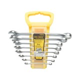 Set chei combinate fixe si inelare 6-19mm otel carbon 8 piese Crownman