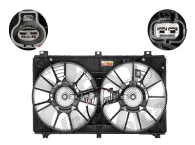 GMV radiator electroventilator Lexus IS, 2013-, IS250, motor 2.5 V6, benzina, IS300h, 2.5 V6, benzina/electric, 355/355 mm, foto