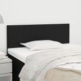 Cumpara ieftin Tăblie de pat, negru, 100x5x78/88 cm, textil