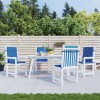 VidaXL Perne cu spătar mic, 4 buc. albastru 100x50x3 cm textil oxford 314144