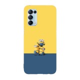 Husa compatibila cu Oppo A54 5G, Viceversa, model The three minions, Silicon, TPU, Transparent, Carcasa