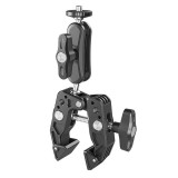 Suport multifunctional cu clema tip crab, Telesin SC-001, rotire 360 grade, surub 1/4, prindere GoPro Hero, monitor, lumina video, microfon