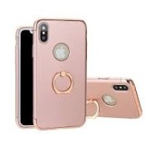 Cumpara ieftin Husa iPhone X MyStyle Elegance Luxury 3in1 Ring Rose-Gold, Protectie Completa, Anti-soc, Anti-zgarieturi