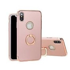 Husa Apple iPhone X, Elegance Luxury 3in1 Ring Rose-Gold