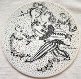 Placa ceramica / Tablou - Rosenthal - Bjorn Wiinblad - lunile anului - Martie