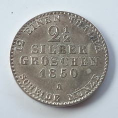 Germania Prusia 2 1/2 Groschen 1850 A/ Berlin argint William lV