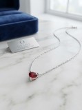 Cumpara ieftin Colier din Argint 925 Oraine cu Inima din Zirconiu RoE u Rubin , Din Colectia Ruby Heart