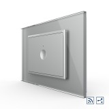 Cumpara ieftin Intrerupator touch wireless Livolo cap scara/cap cruce, sticla gri, standard italian