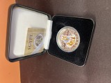 Perth Mint 2012 Colorful Egypt 20gr Silver Proof 1 Dollar Fiji Anubis
