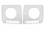 Carcasa faruri cu Lumini de zi dedicate LED DRL Mercedes G-class W463 (1989-2012) G65 Design Crom Performance AutoTuning