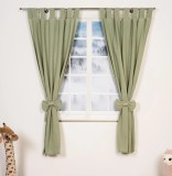 Perdele pentru camera copiilor Alavya Home, 100x150 cm, bumbac, 2 bucăți, khaki