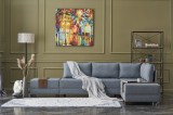 Cumpara ieftin Coltar dreapta extensibil Fly Albastru 210x70x280 cm