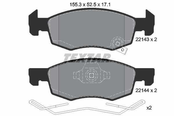 TEXTAR 2214301 Q+ set placute frana,frana disc
