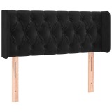 Cumpara ieftin Tablie de pat cu aripioare negru 93x16x78/88 cm catifea