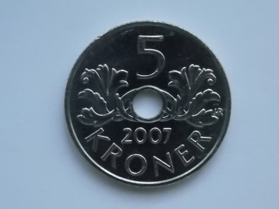 5 KRONER 2007 NORVEGIA-XF foto