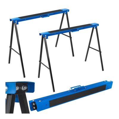 Set capre pliabile pentru atelier, 2 bucati, 100 x 10 x 78 cm, Geko G10878 foto