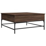 Cumpara ieftin Masuta de cafea, stejar maro, 95x95x45 cm, lemn prelucrat/metal