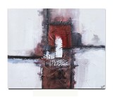 Cumpara ieftin Tablou abstract pictat manual, Fantezie in abstract 14, 60x50cm ulei pe panza in relief efect 3D, gata de agatat pe perete