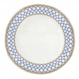 Set 6 Farfurii Desert Selina Blue Opal 19cm Alb cu Model Albastru DNC63077