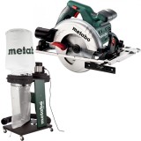 Metabo KS 55 + SPA 1200 - Fierastrau circular 1200 W 160x20 mm + Aspirator pentru rumegus 550 W 65 l 250 l/sec 100 mm