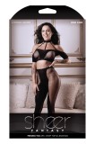 Set Top si Colanti Fishnet Fantasy Lingerie Missing You Negru, S-L