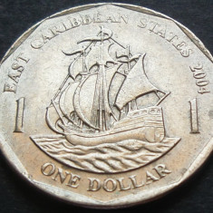 Moneda exotica 1 DOLAR - INSULELE CARAIBE de EST, anul 2004 * Cod 3667