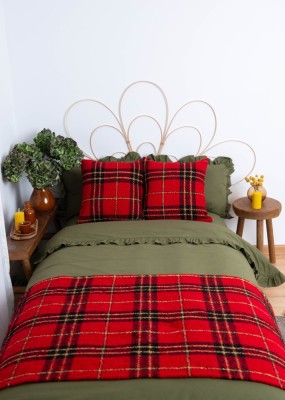 SET home textile &amp;ldquo;Timeless Grace&amp;rdquo;, throw, pillows, red black gold foto