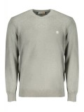 Pulover barbati, cu mini logo brodat, Regular fit, gri deschis (Marime: 2XL)