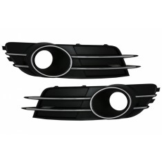 Set Grila Bara Fata Audi A6, C7, 4G, 2011-2014, cu loc de proiectoare, cu Cruise Control