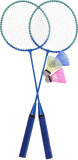 Set badminton pentru plaja, 5 piese, metal, albastru, Excellent Houseware
