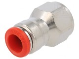 Racord push-in alamă nichelată 1/4&quot;