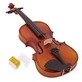 Cumpara ieftin Vioara clasica IdeallStore&reg;, 1/2, lemn molid, maro, incepatori, toc inclus, 52cm, unisex, 10 ani+