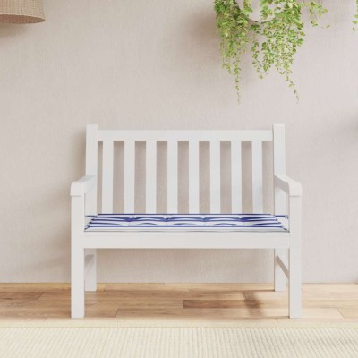 vidaXL Pernă de bancă dungi albastre și albe 100x50x4 cm textil oxford foto