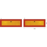 Cumpara ieftin Placute reflectorizante pentru camioane 56.5&times;20 cm 2 buc