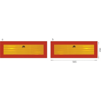 Placute reflectorizante pentru camioane 56.5&amp;times;20 cm 2 buc foto