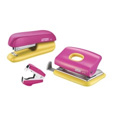Set Capsator F5, Perforator FC10 si Decapsator C2 Rapid, Plastic/Metal, Roz/Galben, Set Capsator Perforator si Decapsator, Set Birou, Set Birotica, Ca foto