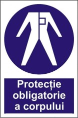 Indicator Protectie obligatorie a corpului(2) - Semn Protectia Muncii foto