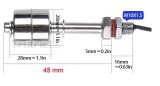 Senzor nivel inox apa lichid plutitor bazin ulei ars 45 mm