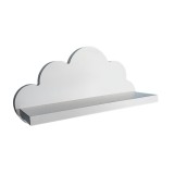 Raft perete &icirc;n formă de nor pentru camera copiilor de la Craft Maestro &ndash; raft din MDF alb, 30 x 15,5 cm, design scandinav, pentru jucării și decor