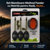 Set Momitoare Method Feeder cu Matriță pentru Nadă, Model 130406