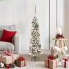 VidaXL BraddeCrăciunartificial cu lumini cu bandă LED Alb 120cm PVC