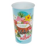 Pahar din Plastic cu Model Tropical, 650 ml, CMCLASS